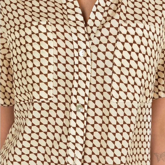 Princess Polly Cream Geometric Jumpsuit/Matching Set - Picture 7 of 7